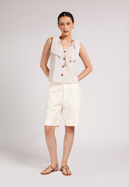 Cokkie Sleeveless Top (Striped Brown)