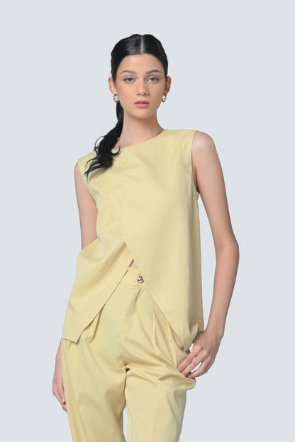 Bowlyn Sleeveless Top (Custard)