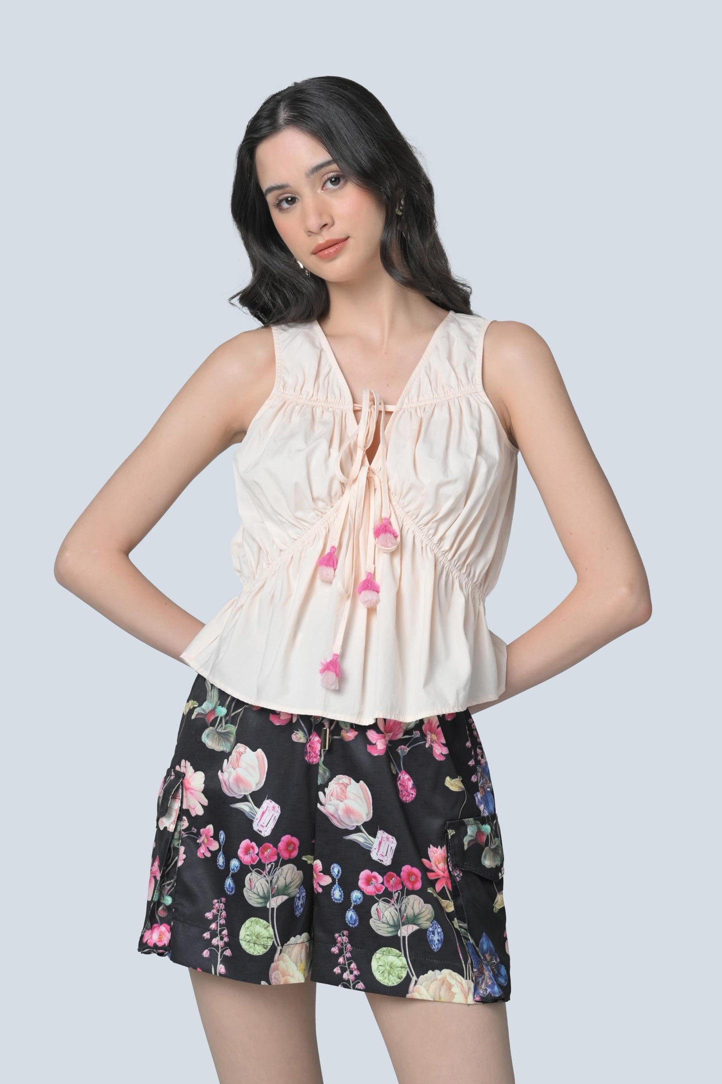 Brinn Sleeveless Top (Blush)