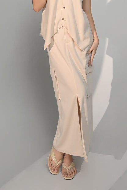 Chandler Maxi Skirt (Cream)