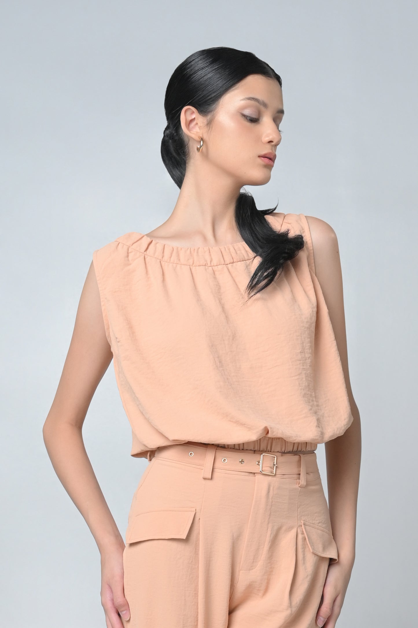 Beril Sleeveless Top (Cream)