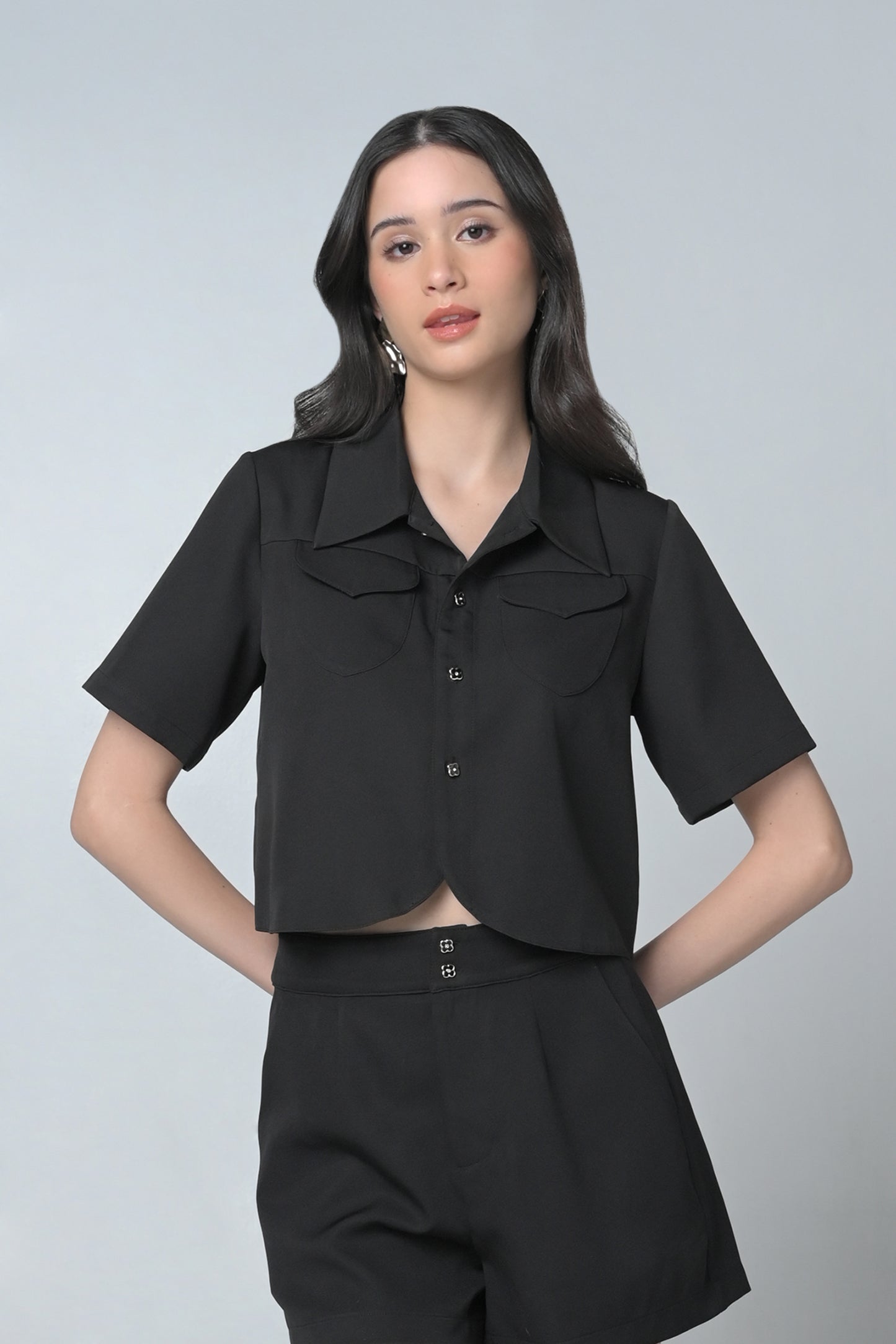 Betsy 5/8 Top (Black)