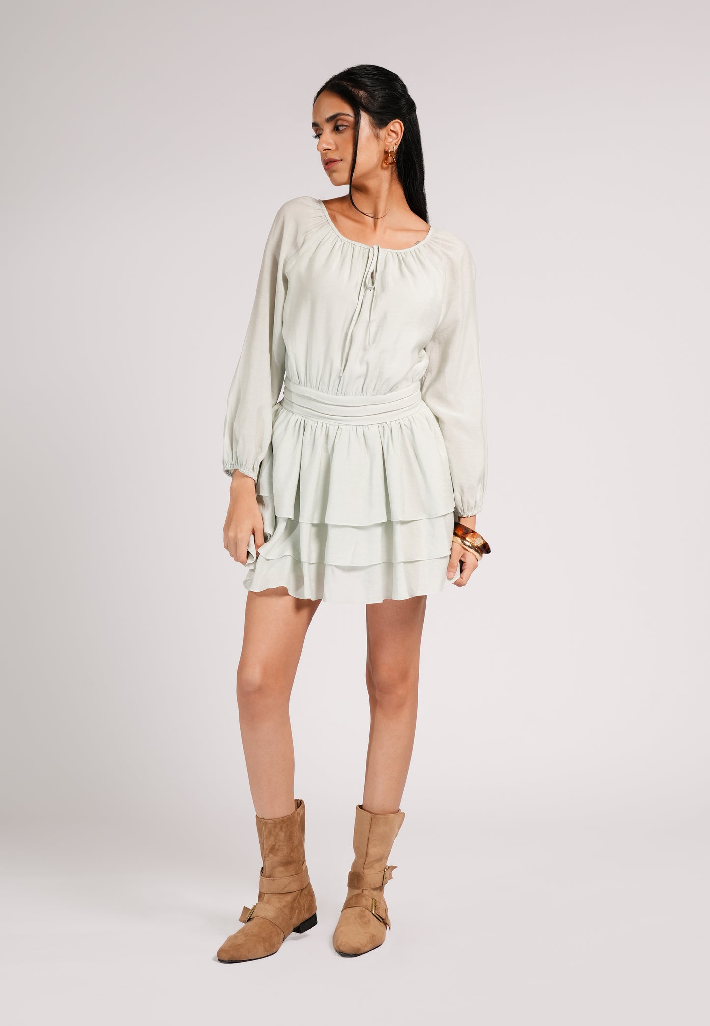 Cozton Long Sleeve Playsuit (Mint)