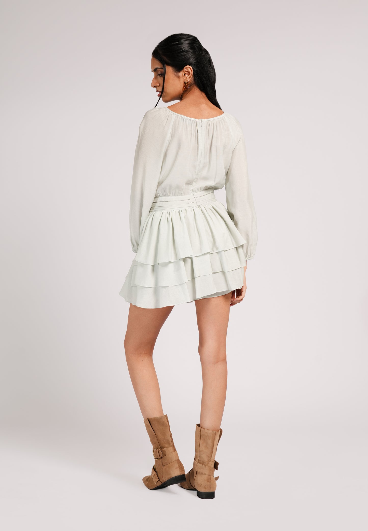 Cozton Long Sleeve Playsuit (Mint)