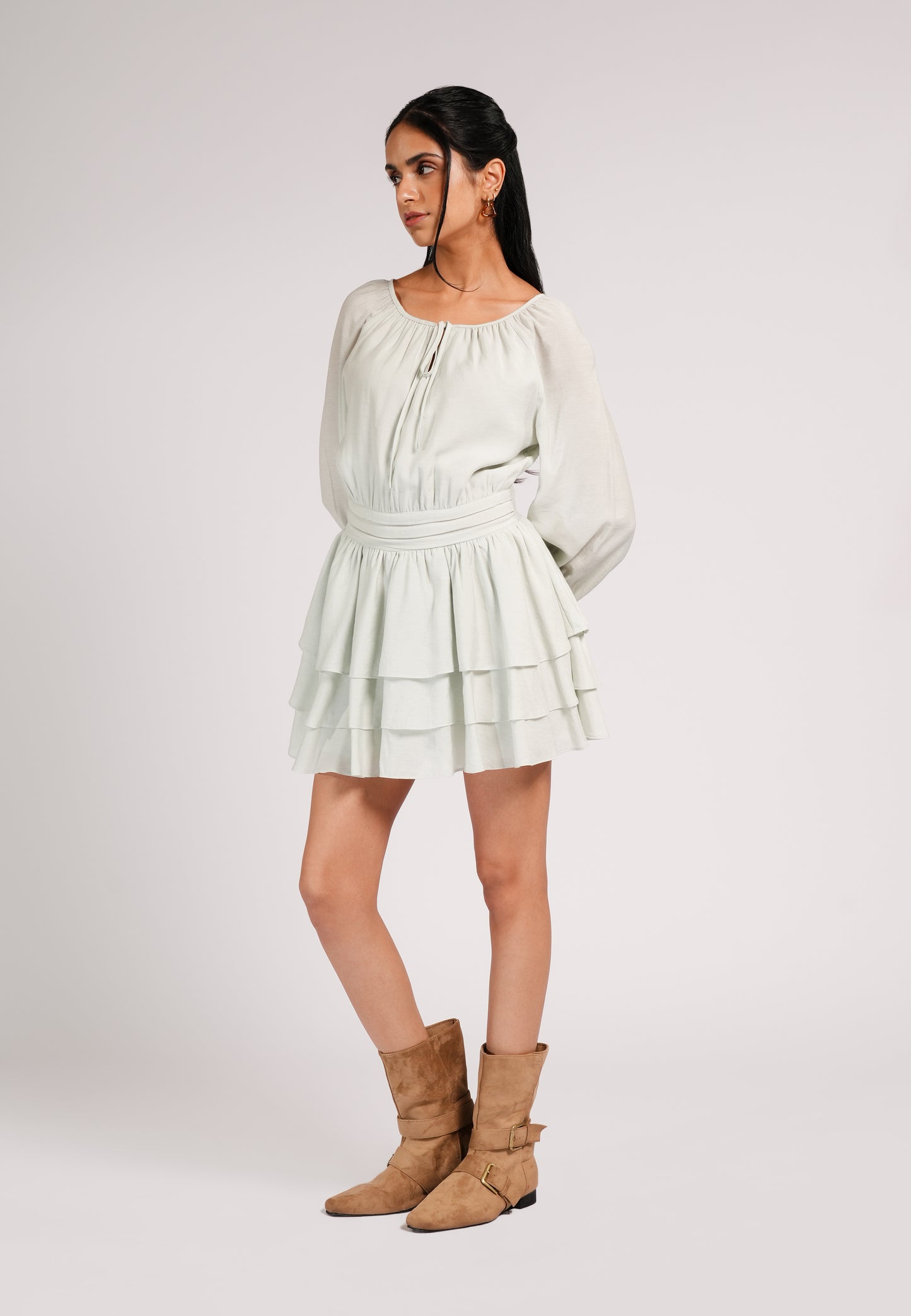 Cozton Long Sleeve Playsuit (Mint)