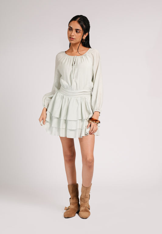 Cozton Long Sleeve Playsuit (Mint)