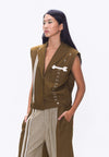 Plains & Prints x Randolf Cupid Sleeveless Vest Top (Brown)