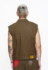Plains & Prints x Randolf Cupid Sleeveless Vest Top (Brown)