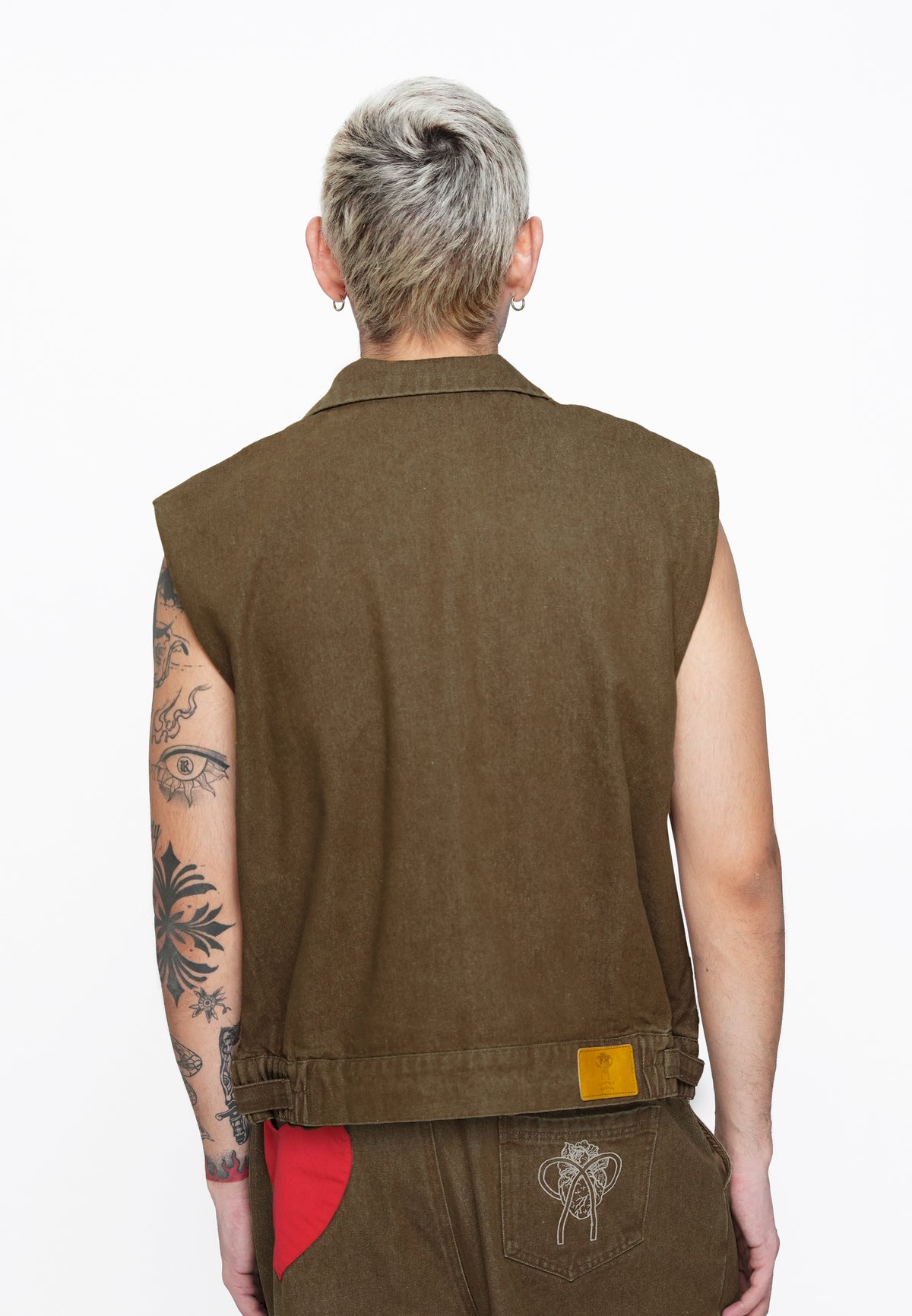 Plains & Prints x Randolf Cupid Sleeveless Vest Top (Brown)