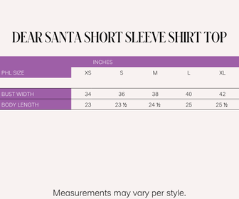 Holiday Tees 2025 Dear Santa Short Sleeve Shirt Top (Butter)