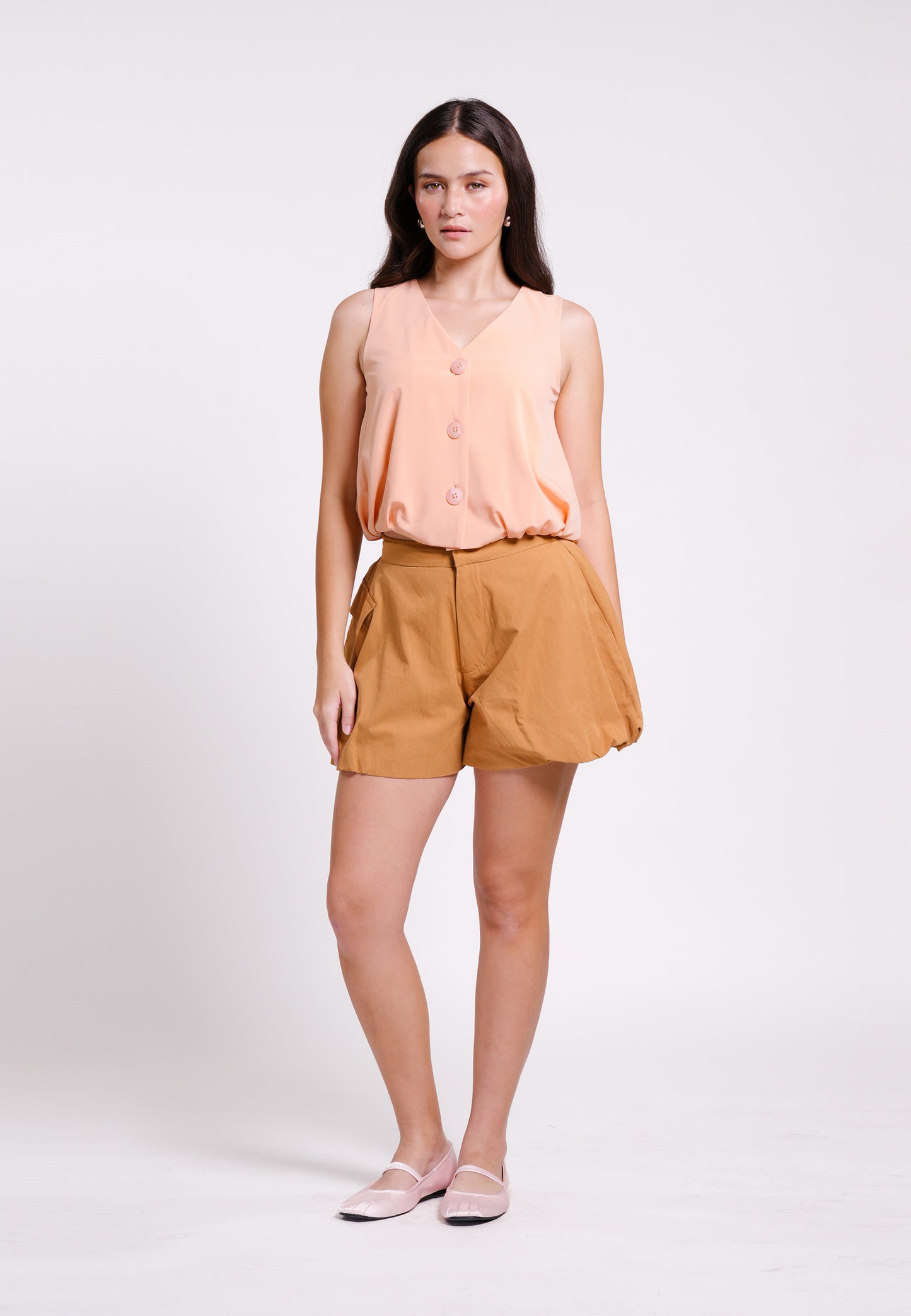 Brae Sleeveless Top(Salmon)