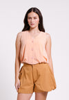 Brae Sleeveless Top(Salmon)