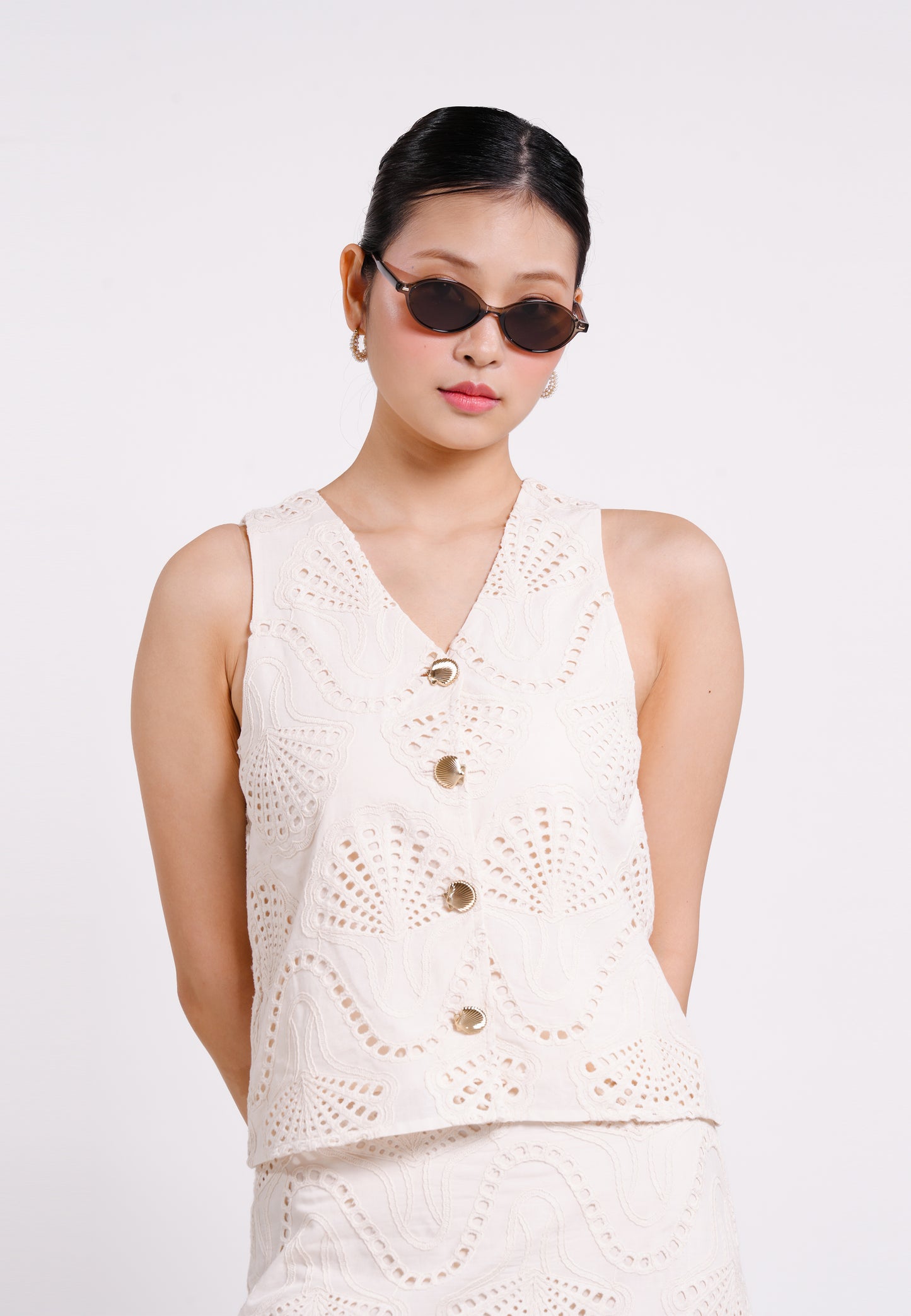Bash Sleeveless Top (Cream)