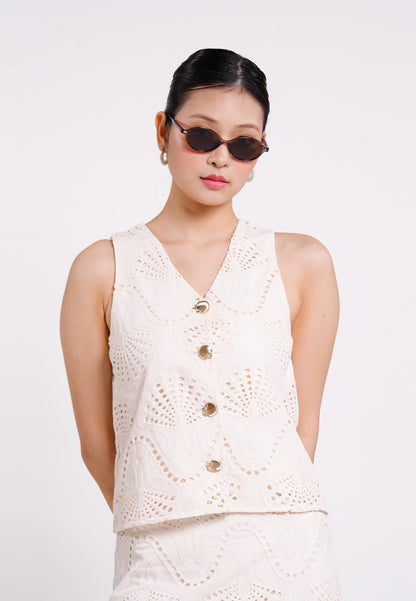 Bash Sleeveless Top (Cream)