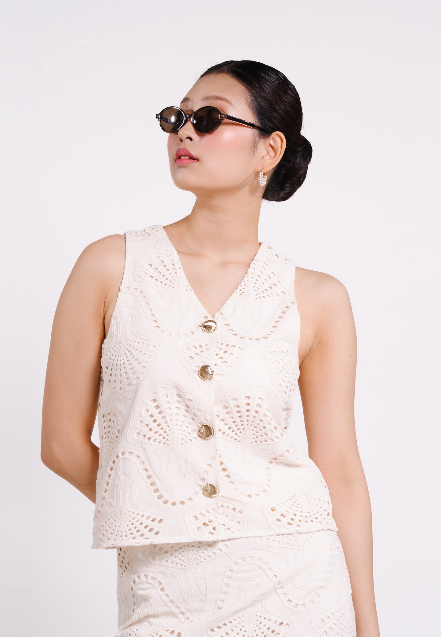 Bash Sleeveless Top (Cream)