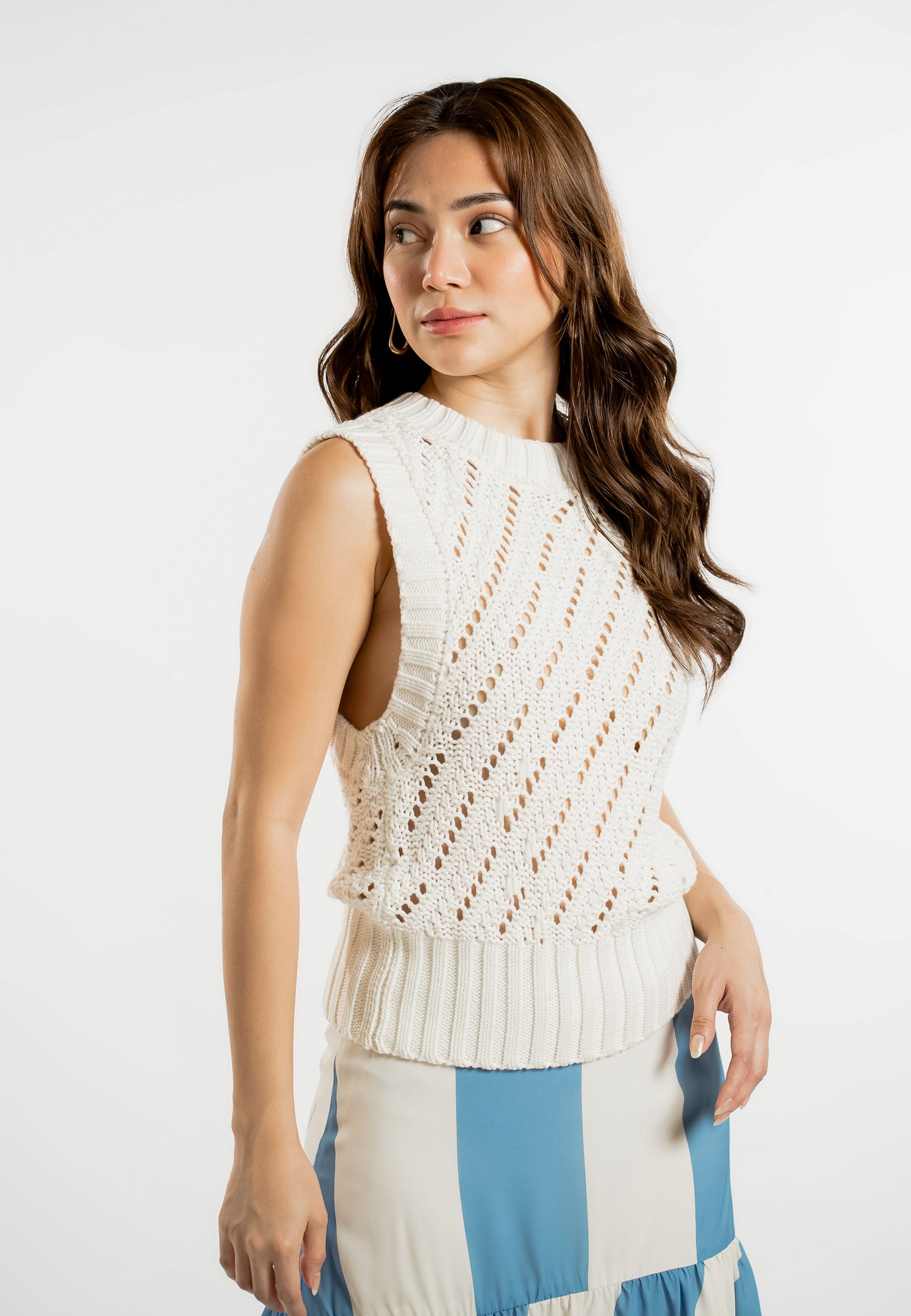 Raf Light Sleeveless Top (Offwhite)