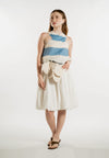 Raf Line Sleeveless Top (Striped Blue)