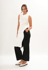 Fiorre Sleeveless Tunic Top (Offwhite)