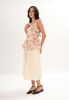 Famine Sleeveless Top (Printed Beige)