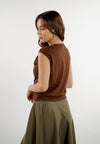 Elios Sleeveless Top (Brown)