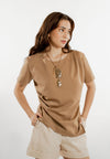 Elios Short Sleeve Top (Camel)