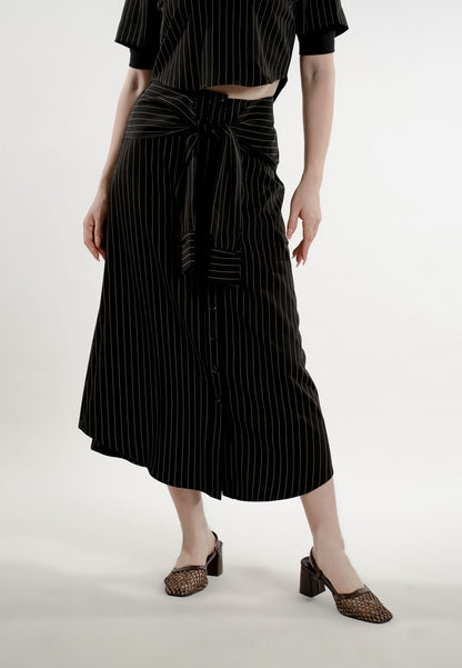 Emmi Skirt (Striped Black)