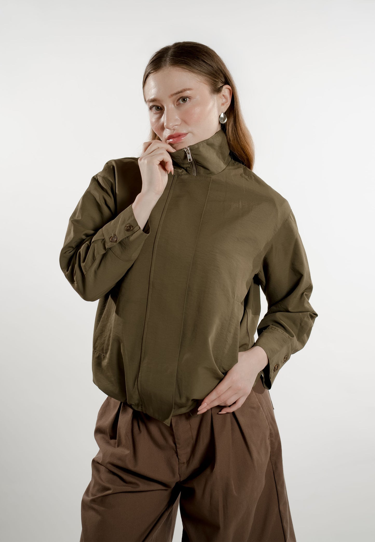 Ender Long Sleeve Jacket (Army Green)