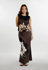Plains & Prints Erwyn Skirt (Spot Print Brown)