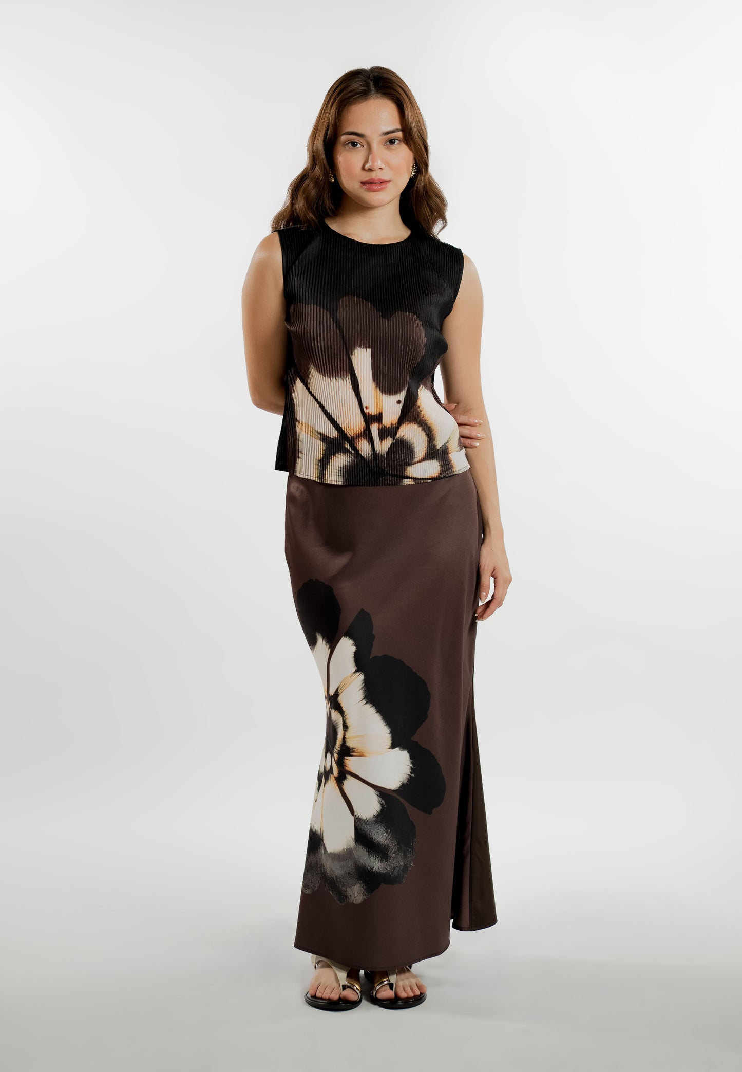 Plains & Prints Erwyn Skirt (Spot Print Brown)
