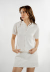 Evelina Short Sleeve Top (Offwhite)