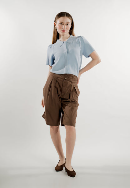 Evren Short Sleeve Top (Light Blue)