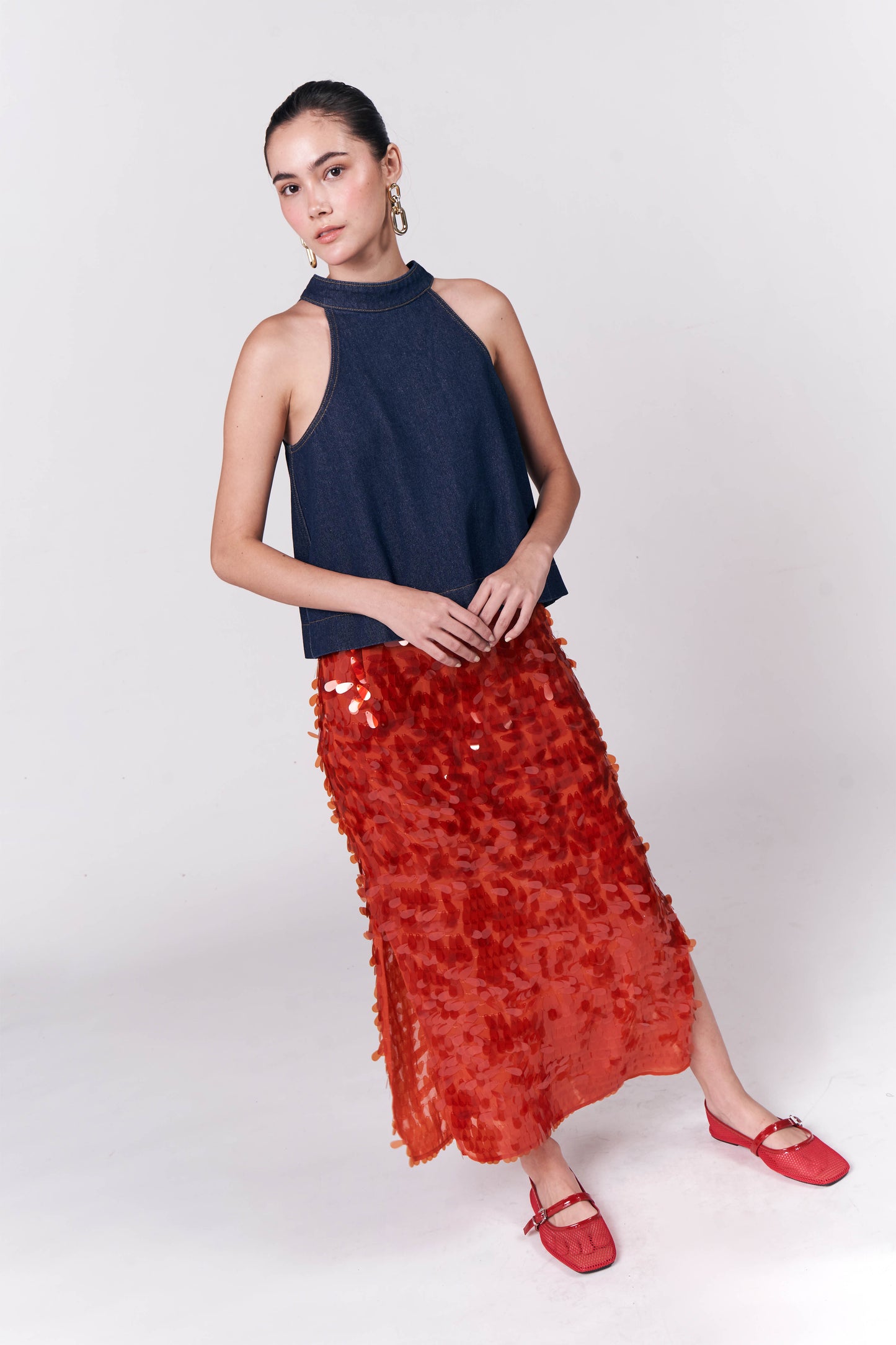 Raf Gallati Skirt  (Orange)