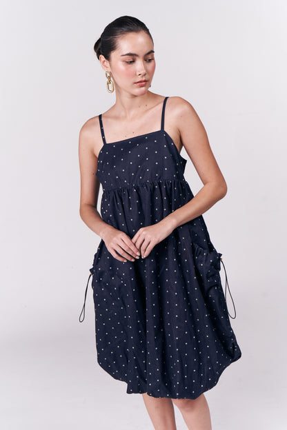 Raf Gentle Sleeveless Dress  (Navy)