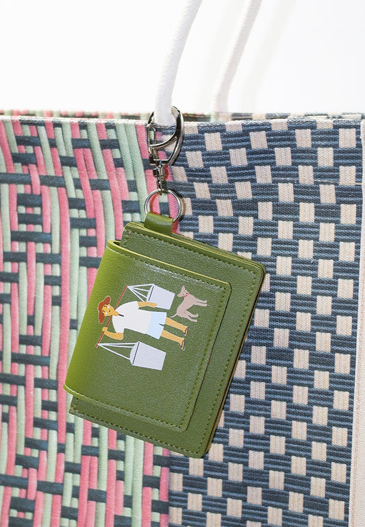 Plains & Prints × Pete Rich Card Wallet (Moss Green)