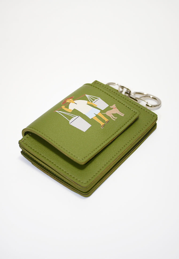 Plains & Prints × Pete Rich Card Wallet (Moss Green)