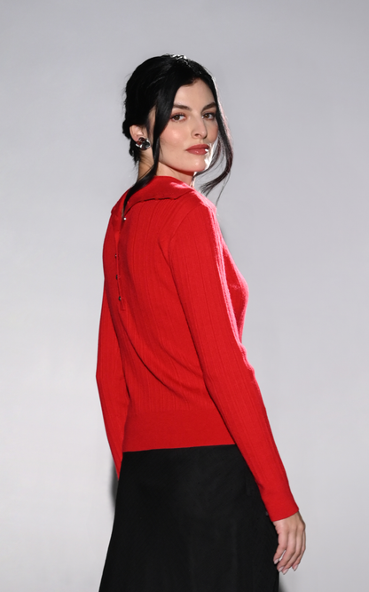 RAF Gustavo Long Sleeve Top (Red)