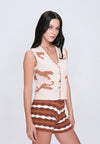 Herold Sleeveless Top (Printed Nude)