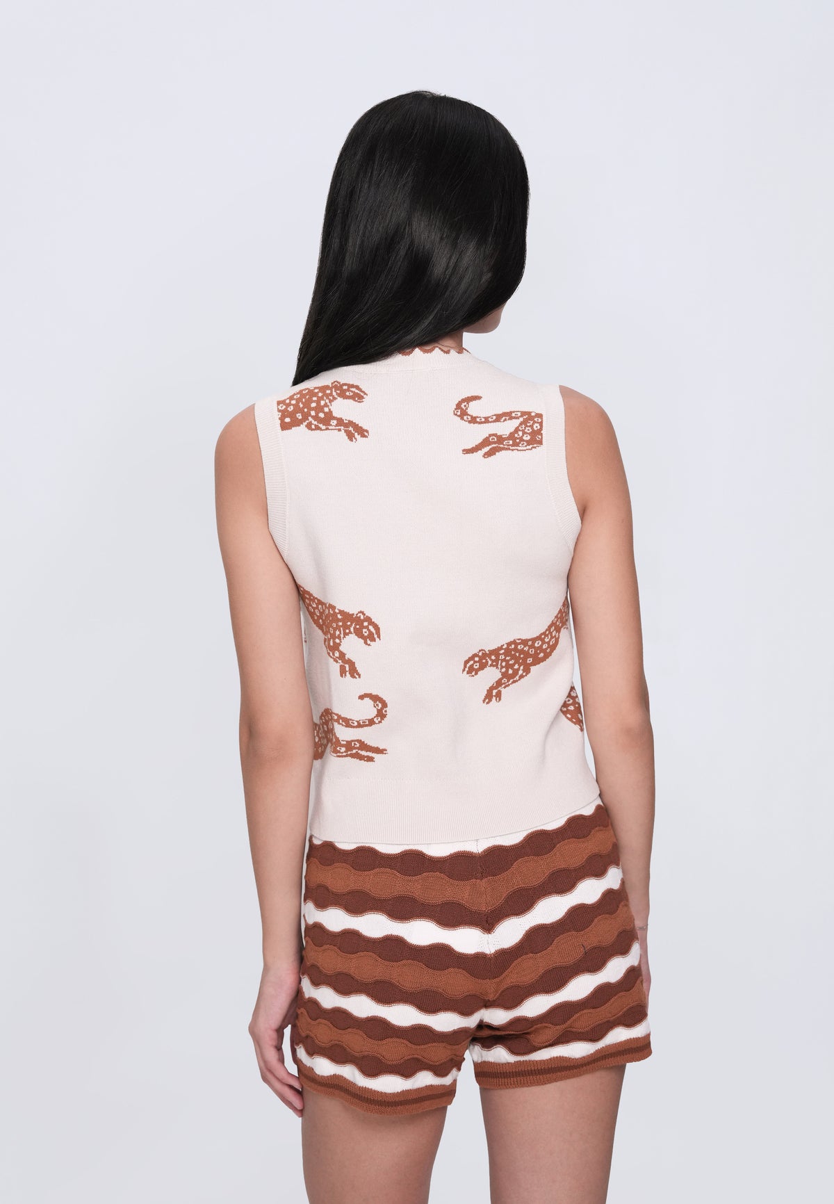 Herold Sleeveless Top (Printed Nude)