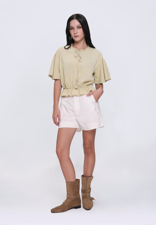 Honeydrew Short Sleeve Top (Sage)