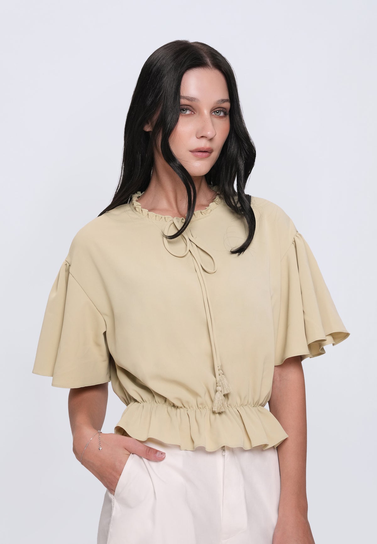 Honeydrew Short Sleeve Top (Sage)