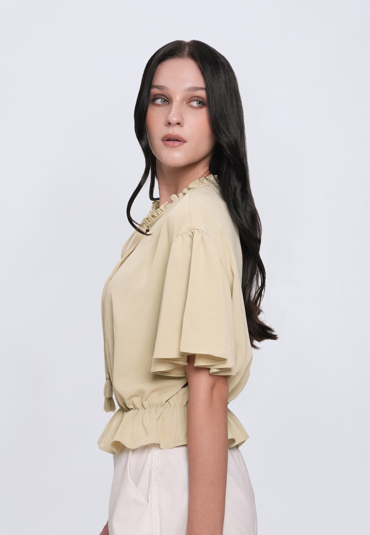 Honeydrew Short Sleeve Top (Sage)