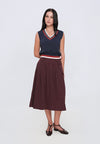 Huxlei Skirt  (Striped Plum)