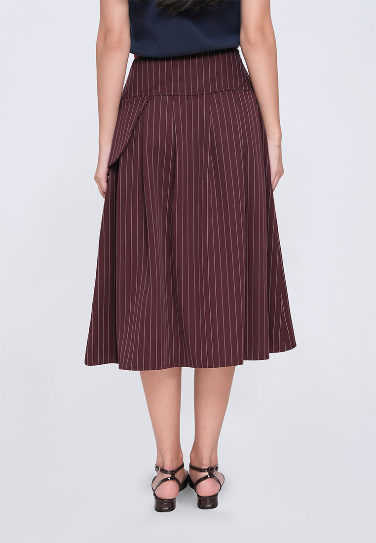 Huxlei Skirt  (Striped Plum)