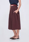 Huxlei Skirt  (Striped Plum)