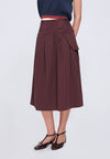 Huxlei Skirt  (Striped Plum)