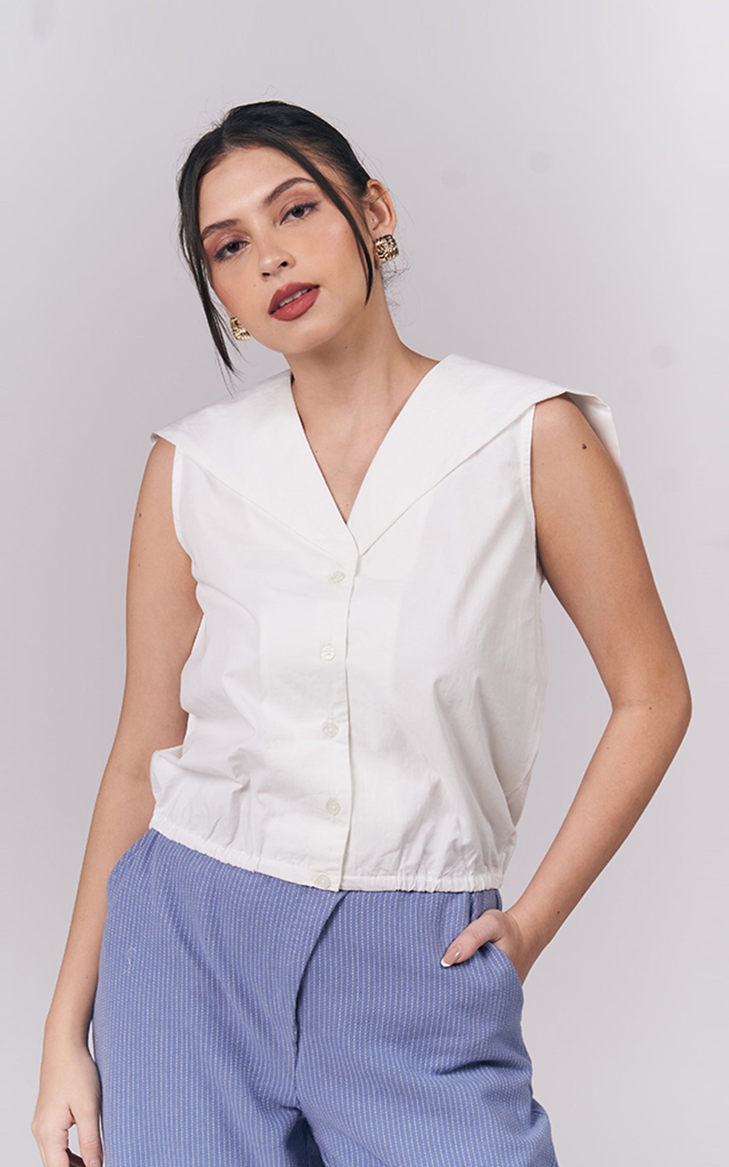 Icylin Sleeveless Top (White)