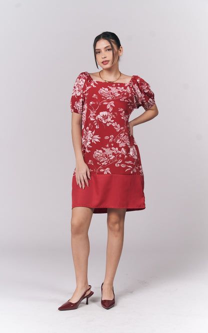 Idriss Short Sleeve Dress (Red)