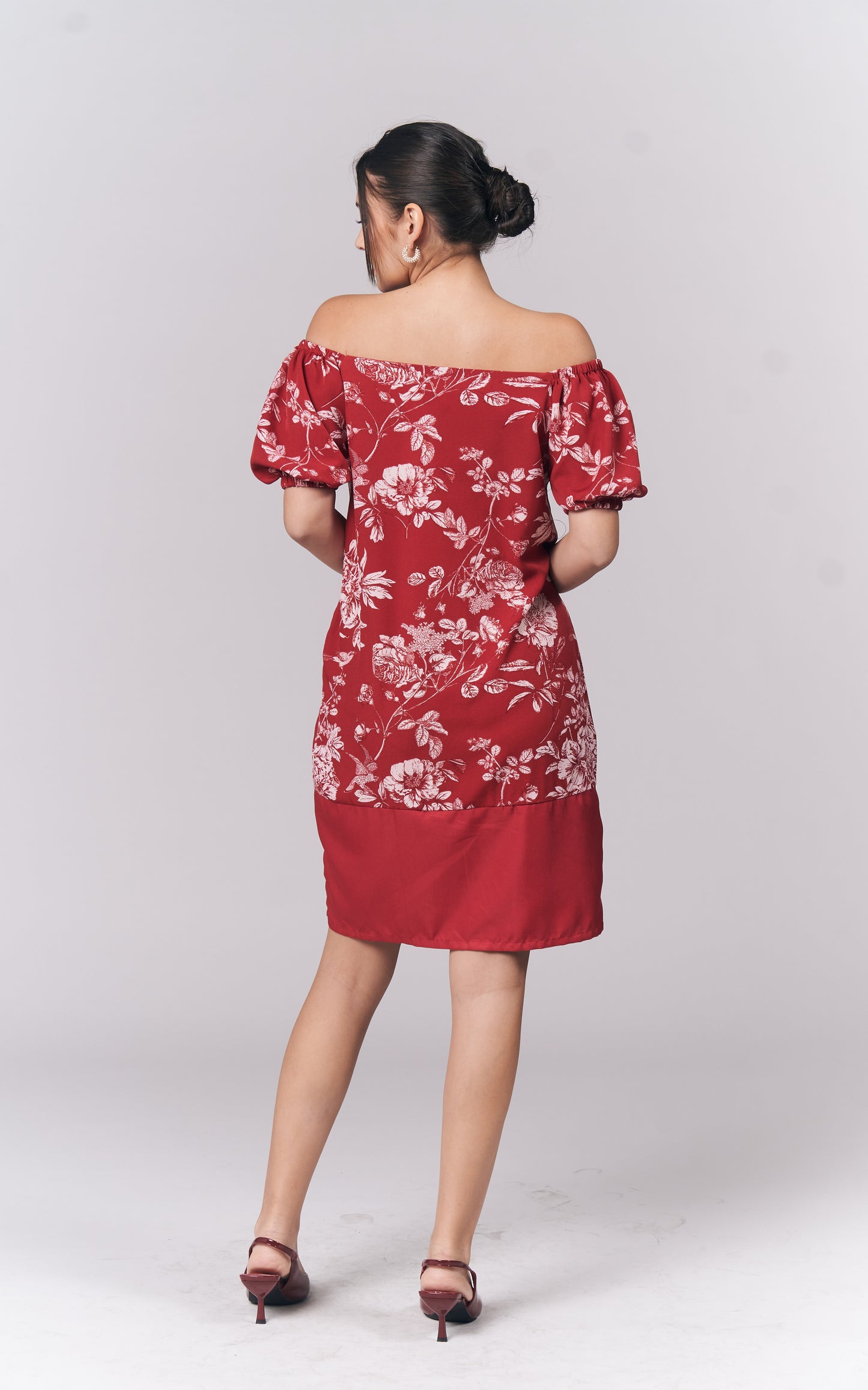 Idriss Short Sleeve Dress (Red)