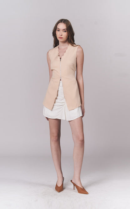 Imara Sleeveless Top (Beige)