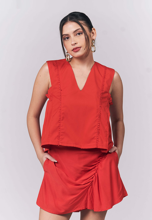 Innah Sleeveless Top (Red)